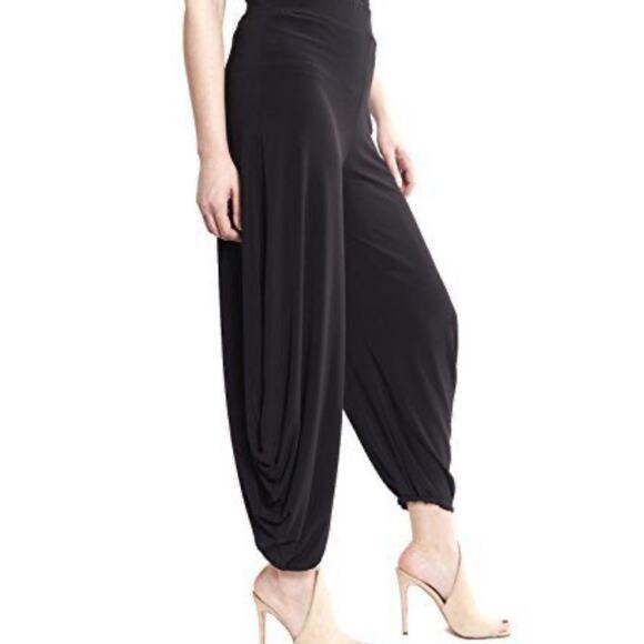 Joseph Ribkoff Women's Black Bubble Hemline With Pockets Pants Size 12 - Picture 2 of 14